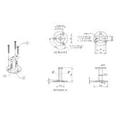EMRO STRAIGHT EXPOSED BRACKET SS445 - AVAILABLE IN CURVED TOP AND FLAT TOP - primehardware