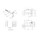 EMRO ARCHITECTURAL CONCEALED FLAT TOP BRACKET POLISHED STAINLESS STEEL SS606FT - primehardware