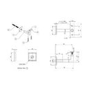 EMRO COMMERCIAL SQUARE BRACKET FOR GLASS SS620G - AVAILABLE IN CURVED TOP AND FLAT TOP - primehardware