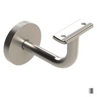 EMRO EXTENDED CONCEALED BRACKET CURVED TOP WITH COVER PLATE - AVAILABLE IN BRUSHED AND POLISHED STAINLESS STEEL FINISH - primehardware