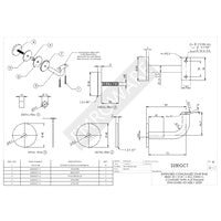 EMRO SS80GCT EXTENDED CONCEALED BRACKET FOR GLASS CURVED TOP BSS FINISH - primehardware