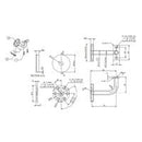 EMRO EXTENDED CONCEALED HOLLOW FLAT TOP BRACKET WITH COVER PLATE SATIN STAINLESS STEEL SS80HFT - primehardware