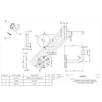 EMRO SS80NT EXTENDED CONCEALED BRACKET NO TOP WITH COVER PLATE BSS FINISH - primehardware