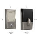 Schlage SRE60121 Smart Lock Deadbolt and SRE60085 Century Escutcheon Handleset - primehardware