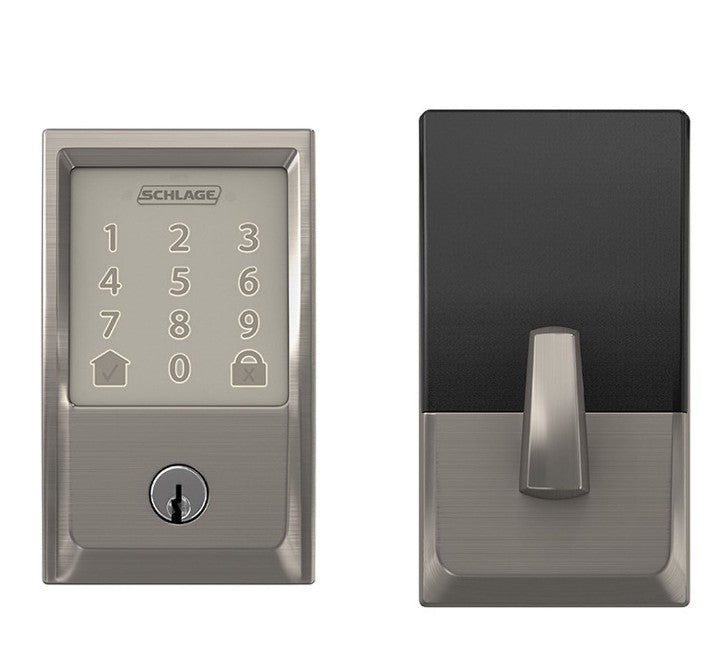 Schlage SRE60121 Smart Lock Deadbolt and SRE60085 Century Escutcheon Handleset - primehardware