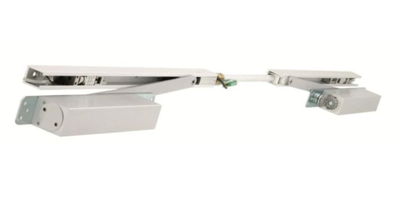 Lockwood Concealed Mechanical Door Coordinator for Double Doors Silver   FD481
