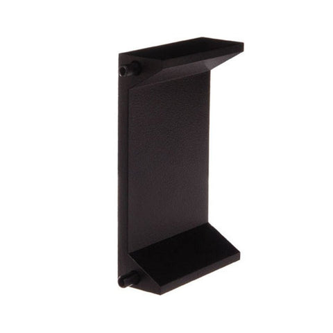 Black metal bracket on a white background