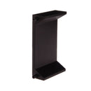 Black metal bracket on a white background