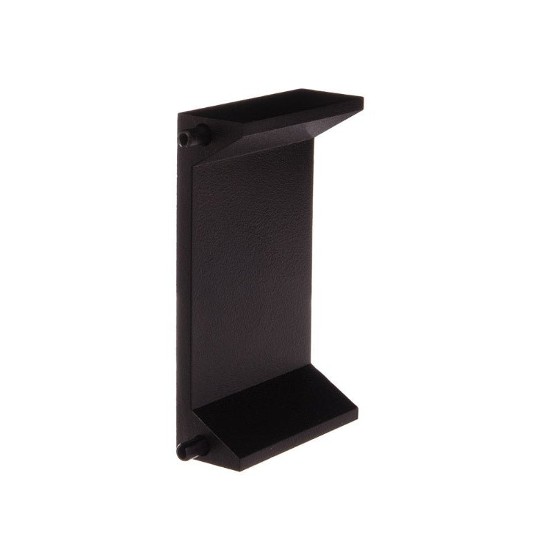 Black metal bracket on a white background