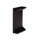 Black metal bracket on a white background