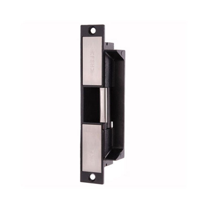 Black and silver door lock mechanism on a white background