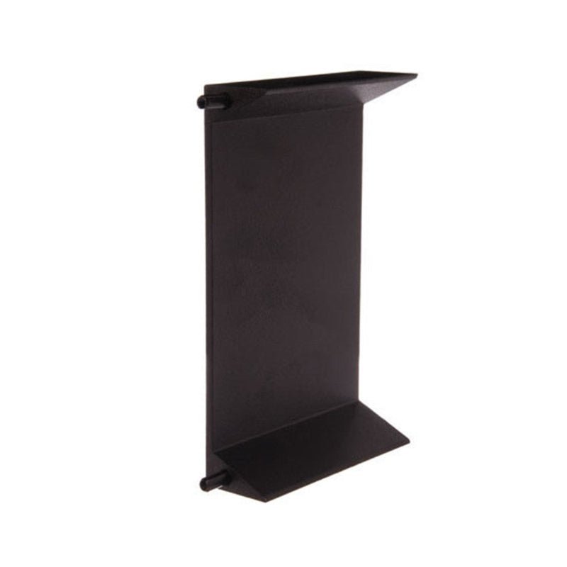 Black metal stand on a white background