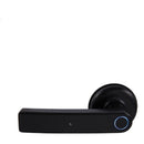 Gainsborough Mode Smart Lever Lock Black on a white background with product description text.