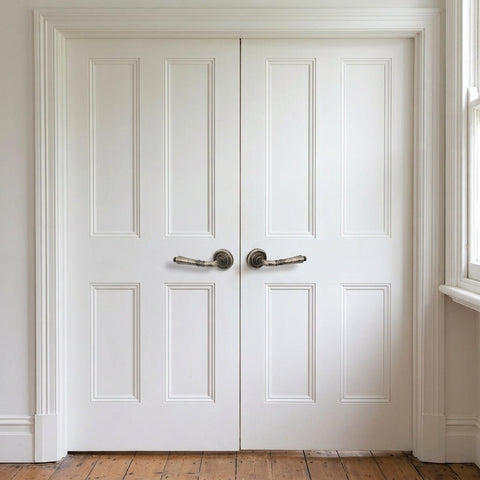 Zanda Winchester Balmain Door Levers for 9 Doors – Round Rose – Rustic Brass - primehardware