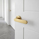 Zanda Duke Lever Handle Satin Brass Passage Privacy and Entrance Futura Range - primehardware