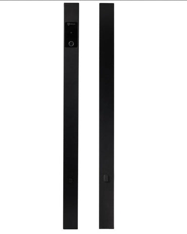 Black electronic door lock on a white background