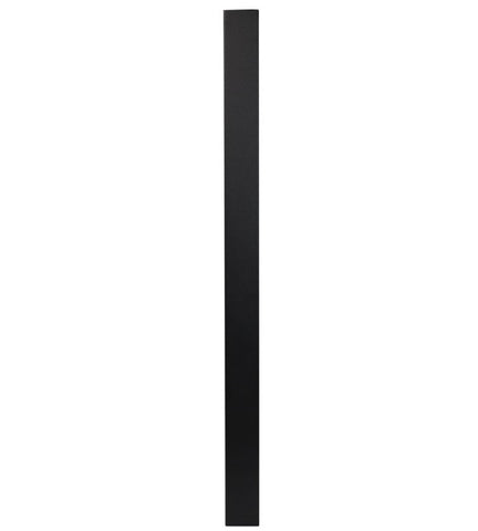 Single matt black pull handle on a white background
