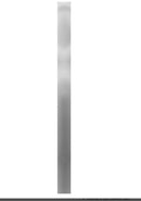 Single stainless steel pull handle on a white background