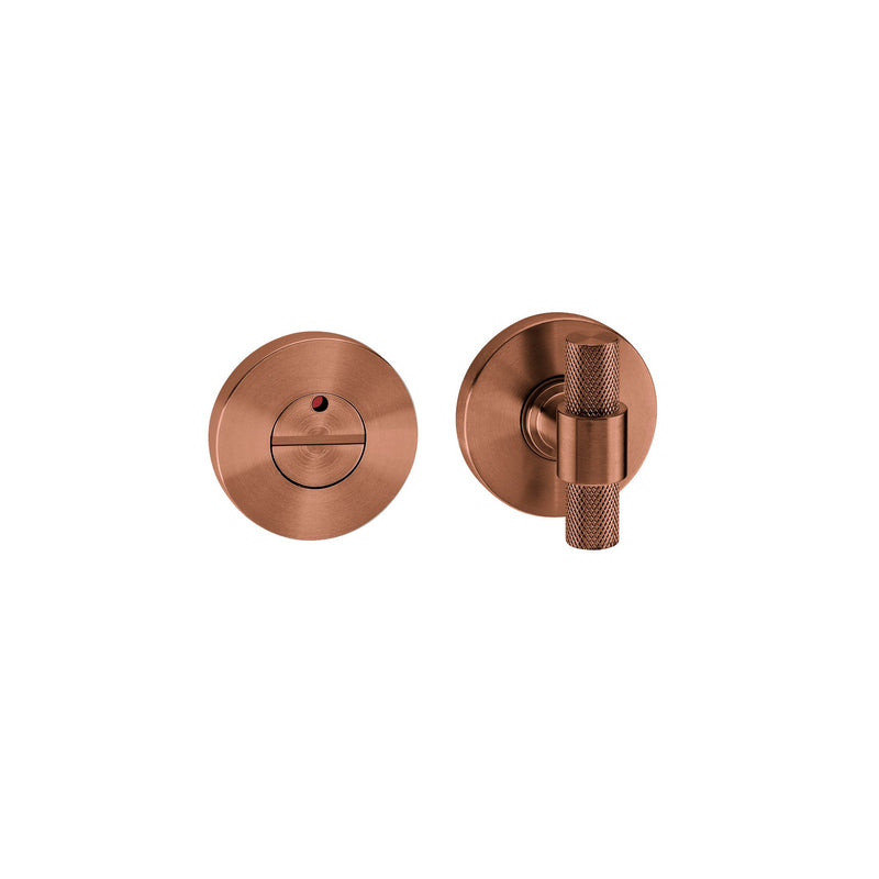 JNF IN.04.266.KN Privacy Round Bathroom Snib Indicator with Coin Slot Titanium Copper