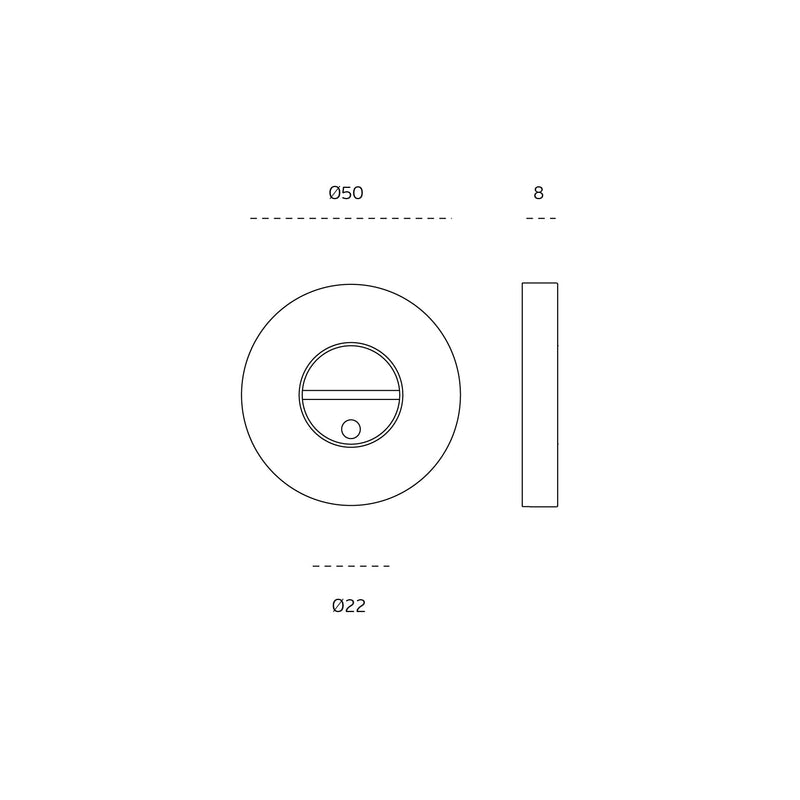 JNF IN.04.266.KN Privacy Round Bathroom Snib Indicator with Coin Slot