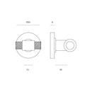 JNF IN.04.266.KN Privacy Round Bathroom Snib Indicator with Coin Slot Titanium Finishes