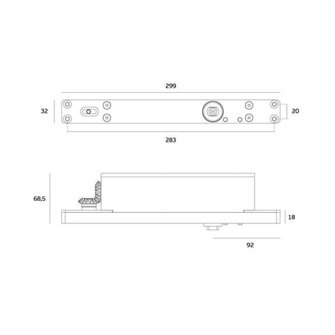 JNF Heavy Duty Hydraulic Pivot Set for Wooden Doors up to 350kg Hold Open