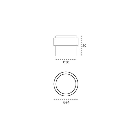 JNF IN.13.121.20 Door Stop Floor Mounted