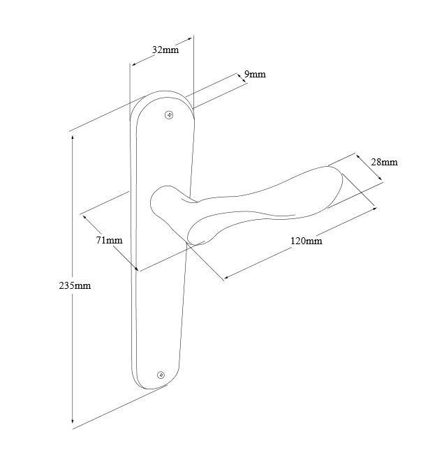 ZANDA JUNO LONGPLATE HANDLE