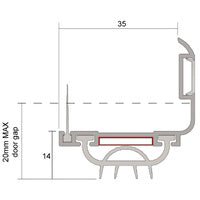 KILARGO FDBU20 RETROFIT INTUMESCENT FIRE DOOR BOTTOM SEALS - primehardware