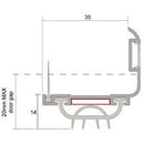 KILARGO FDBU20 RETROFIT INTUMESCENT FIRE DOOR BOTTOM SEALS - primehardware