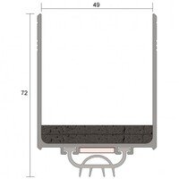KILARGO FIRE DOOR BOTTOM UPGRADE SEAL 820 - 1220MM CLEAR ANODISED - primehardware