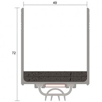 KILARGO FIRE DOOR BOTTOM UPGRADE SEAL 820-1220MM CLEAR ANODISED