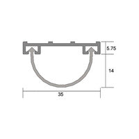 KILARGO IS3020SI LARGE COMPRESSION TYPE SILICONE SEAL FOR DOOR BOTTOMS