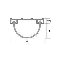 KILARGO IS3020SI LARGE COMPRESSION TYPE SILICONE SEAL FOR DOOR BOTTOMS