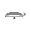 KILARGO IS4110 25MM MEDIUM DUTY LOWPROFILE THRESHOLD PLATE - AVAILABLE IN VARIOUS SIZES - primehardware