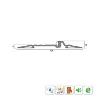 KILARGO IS4220SI 125MM PANIC THRESHOLD PLATE WITH SILICONE COMPRESSION BULB 1250MM CLEAR ANODISED IS4220SI1250CA - primehardware