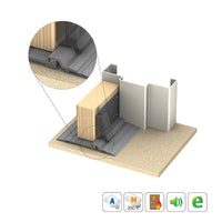 KILARGO IS4220SI 125MM PANIC THRESHOLD PLATE WITH SILICONE COMPRESSION BULB - AVAILABLE IN VARIOUS SIZES