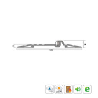 KILARGO IS4220SI 125MM PANIC THRESHOLD PLATE WITH SILICONE COMPRESSION BULB - AVAILABLE IN VARIOUS SIZES