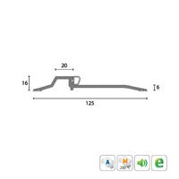 KILARGO IS4226SI 125MM THRESHOLD PLATE WITH SILICONE COMPRESSION BULB - AVAILABLE IN VARIOUS SIZES - primehardware