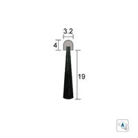 KILARGO IS5115B 19MM NYLON BRUSH INSERT BLACK - AVAILABLE IN VARIOUS SIZES - primehardware