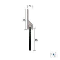 KILARGO IS5120 BRUSH DOOR SEAL 25MM ALUMINIUM CARRIER - AVAILABLE IN VARIOUS COLOUR AND SIZES - primehardware