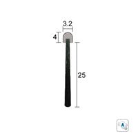 KILARGO IS5120B BRUSH DOOR SEAL 25MM BLACK NYLON INSERT - AVAILABLE IN VARIOUS SIZES - primehardware