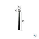 KILARGO IS5120B BRUSH DOOR SEAL 25MM BLACK NYLON INSERT - AVAILABLE IN VARIOUS SIZES - primehardware