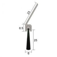 KILARGO IS5175A ANGLED BRUSH SEAL 25MM BRUSH AS STANDARD IN ALUMINIUM CARRIER - primehardware
