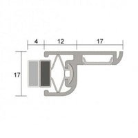 KILARGO IS6015 MAGNETIC PERIMETER SEAL FOR SWING OR SLIDING STEEL CLAD DOORS 2000MM - primehardware