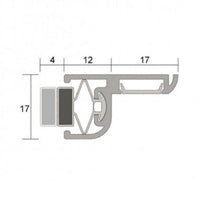 KILARGO IS6015 MAGNETIC PERIMETER SEAL FOR SWING OR SLIDING STEEL CLAD DOORS 2000MM
