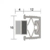 KILARGO IS6020 MAGNETIC SEAL FOR REBATING INTO MEETING STILES OF DOOR PAIRS - primehardware