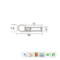 KILARGO IS7025SI SLIM LINE DOOR PERIMETER SEAL SET - AVAILABLE IN VARIOUS FINISHES AND SIZES