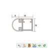 KILARGO IS7085SI COMPACT ACOUSTIC PERIMETER SEAL - AVAILABLE IN VARIOUS FINISHES AND SIZES - primehardware