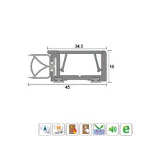 KILARGO IS7195SI ACOUSTIC PERIMETER DOOR SEAL SET - AVAILABLE IN VARIOUS SIZES - primehardware